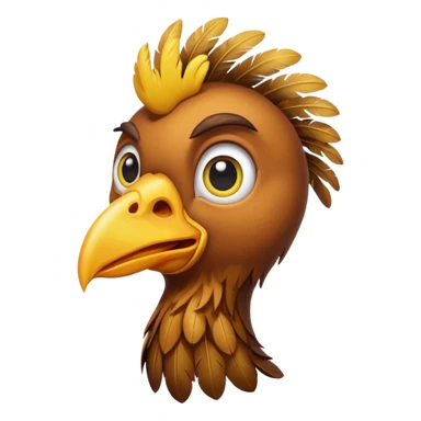 Skinny chicken with big eyes sticker