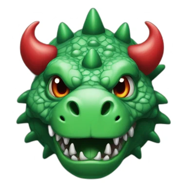 Green Tarasque six paws red horns sticker