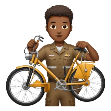 black man Bike Repair Mechanic sticker