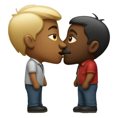 men kissing sticker