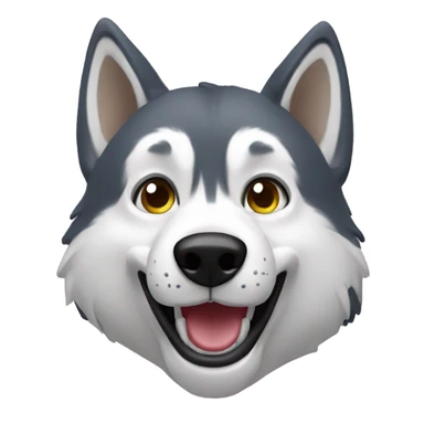 Lobo husky tomándose una selfie en segunda persona  sticker