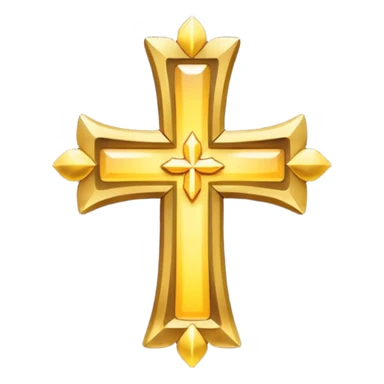 Une croix dorée et lumineuse des cieux sticker