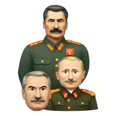 stalin with putin sticker