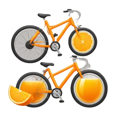 make orange juice with bicycles sticker