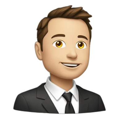 Elon musk quand il était adolescent avec des boutons sticker