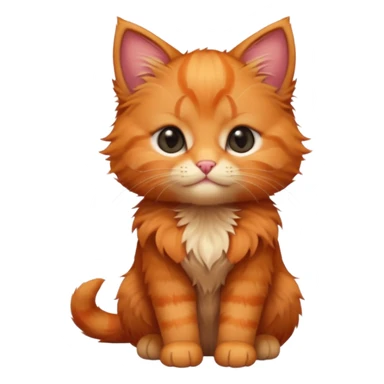 a sitting red kitten sticker