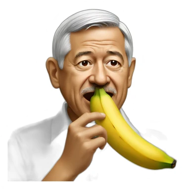 Andres Manuel Lopez Obrador eating banano sticker