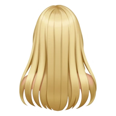 Blond girl back of head long hair sticker