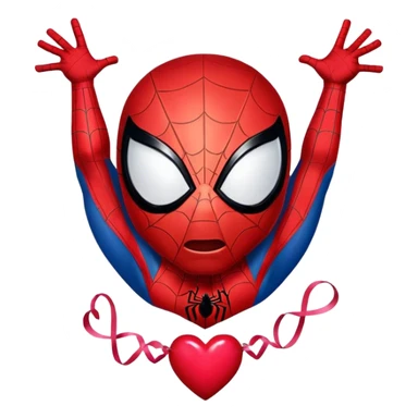 Spider-Man, happy Valentine’s Day sticker