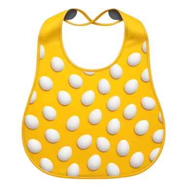 Yellow bib egg pattern sticker
