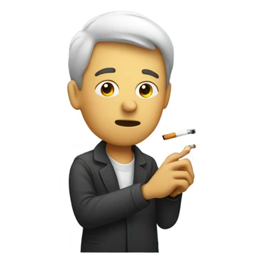 Person smoking sticker