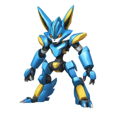 Lucario-Zeraora-medabot-Mecha full body sticker