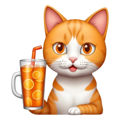 Cat drinking soda  sticker