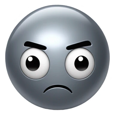 Metal cute Kirby bubble Gray ball driving on car wheels with mad eyebrows  sticker