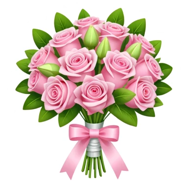 light green and pink wedding bouquet sticker