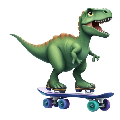 Dinosaurio en patines sticker