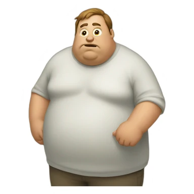 The fat and stupid guy ostracized sticker