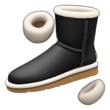 Black classic mini ugg sticker