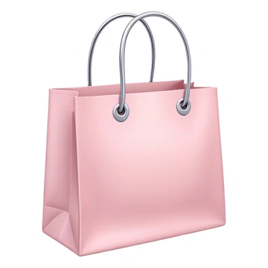 Pale Pink shopping bags sticker
