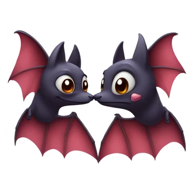 Two realistic bats in love sticker