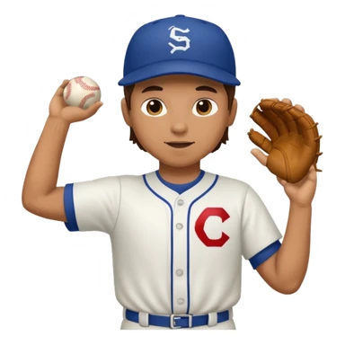 hacer el lanzamiento  de pelota jugador basebal sticker