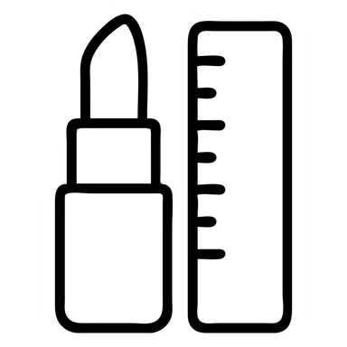 lipstick and a ruler sticker