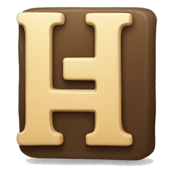 letter H with Square sticker