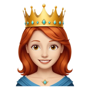 woman pelirroja con corona  sticker