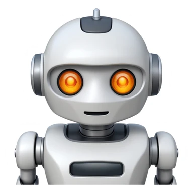 white ai old robot cute pepper sticker