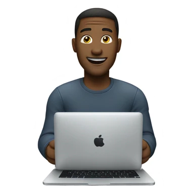 make the emoji in the same style as apple emojis. And the emoji should be a man collecting emails sticker