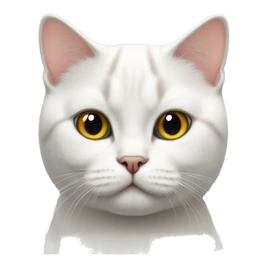 White british shorthair cat body  sticker