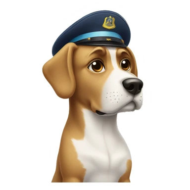 saluting dog sticker