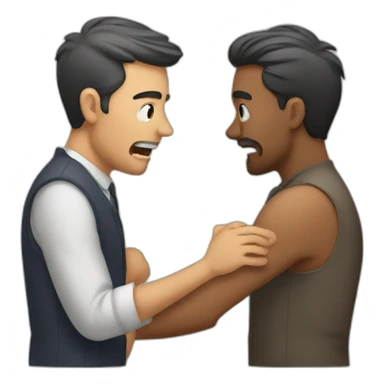 man being slapped sticker