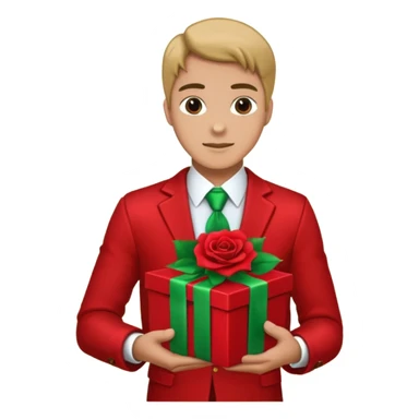 man with gift box and flower






























 sticker