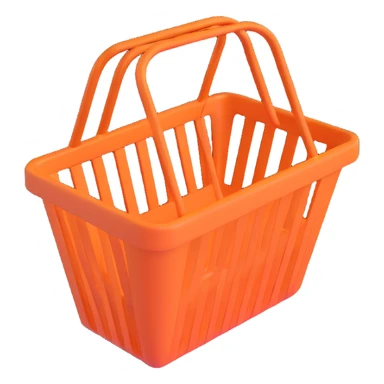 purple 3D shopping basket sticker