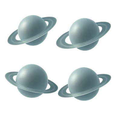 Saturn planet with rings, matte glass style sticker
