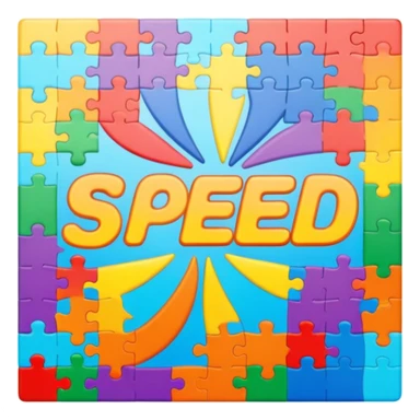 puzzle emoji about Speed over Perfection sticker