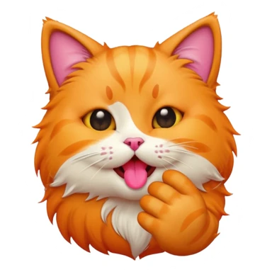 A cute cat emoji blowing a kiss with a little bite sticker