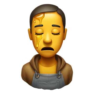 😩 with honey coming out his mouth sticker