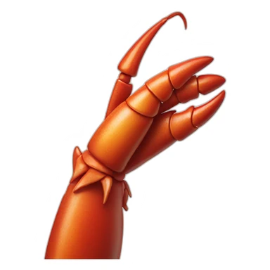 lobster claw shaking hands sticker