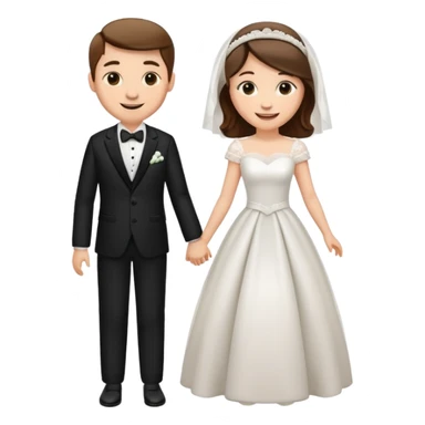 Wedding Modern Classic 2 face sticker