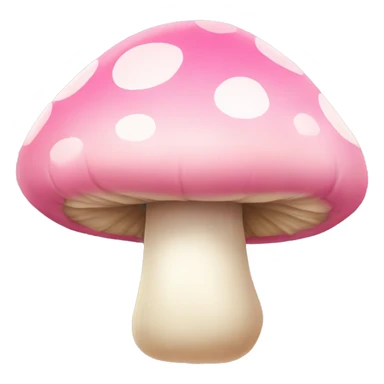 Pastel pink toadstool sticker