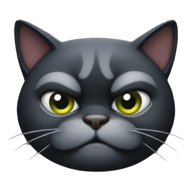 Grumpy dark cat sticker