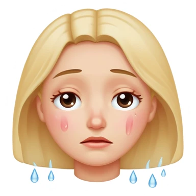 Crying emoji and blushing at the same time sticker