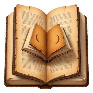open old book low poly sticker