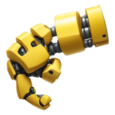 Yellow mechanical cyborg bicep that’s flexing sticker