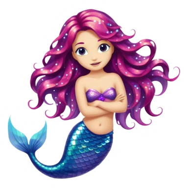 Glitter mermaid sticker