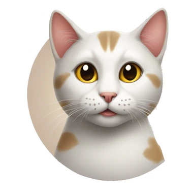 cat with love circle sticker