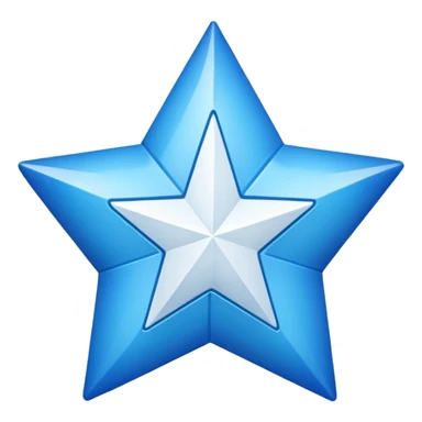 11 corner blue star with white tick on it sticker