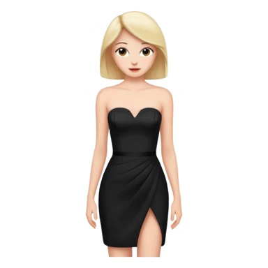 Little black strapless dress sticker